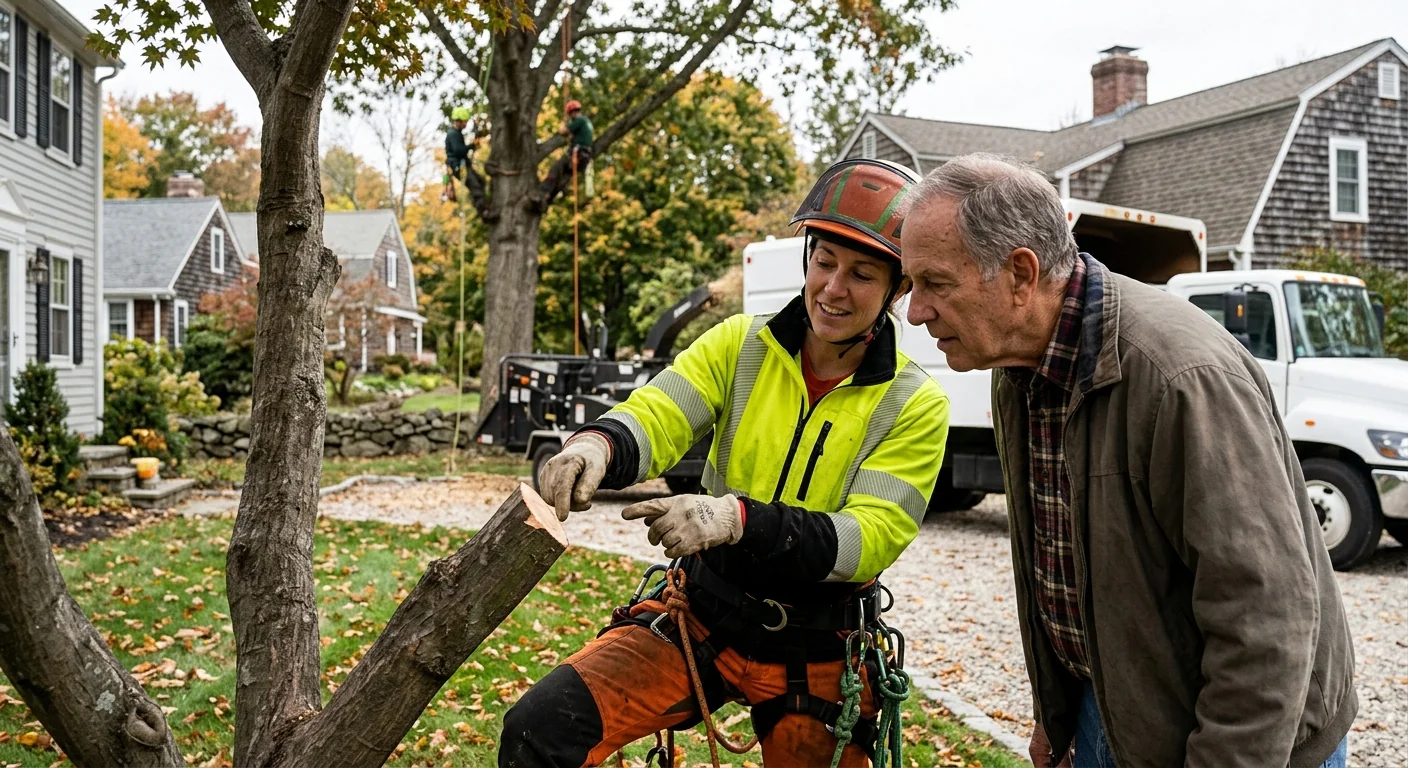 Ground-level stump grinding restoring a clean lawn area at an Ansonia home