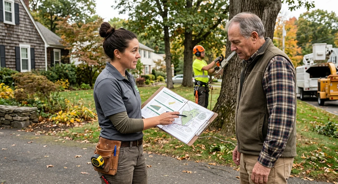 Detailed written tree risk report reviewed with a homeowner in Ansonia