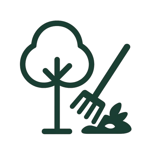 Line icon of a pile of brush and twigs